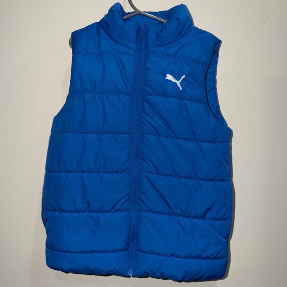 Puma Other - Puma Kids Puffer Vest Size 7/8 Blue Full Zip Quilted Lightweight Jacket Coat